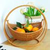 XIUGOUDUOLA  Cat Hammock with Bracket Indoor Hanging Pet Beds for Cats and Small Pets Weight Bearing Rattan/Winter