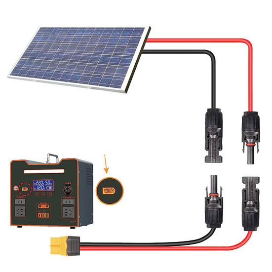 XT60 to Solar Panel Extension Cable Waterproof Dustproof IP68 Connector Adapter 600V Flame Retardant PPO Material Oxygen-free Copper Solar Wire