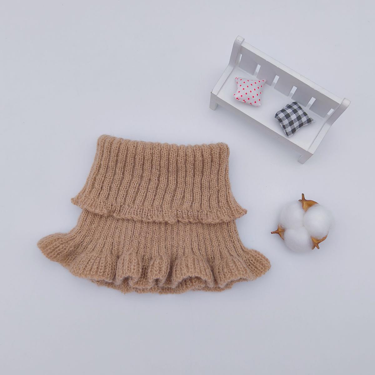 

Женский вязаный шарф-манишка: Приятный к коже пуловер с высоким воротником для осени и зимы