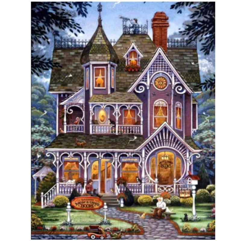 Full Drill House DIY 5D Diamond Paint Building Cross Stitch Kit Home Decor Full Drill House DIY 5D Diamond Paint Building Cross Stitch Kit Home Decor