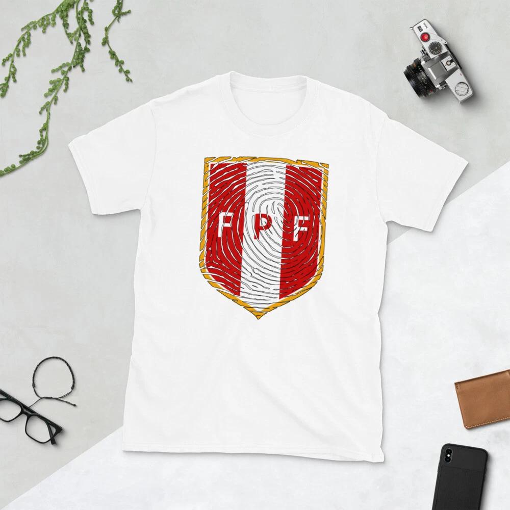 FEDERACION PERUANA DE FUTBOL PERUANISCHER FUSSBALLFAN Kurzarm Unisex T-Shirt