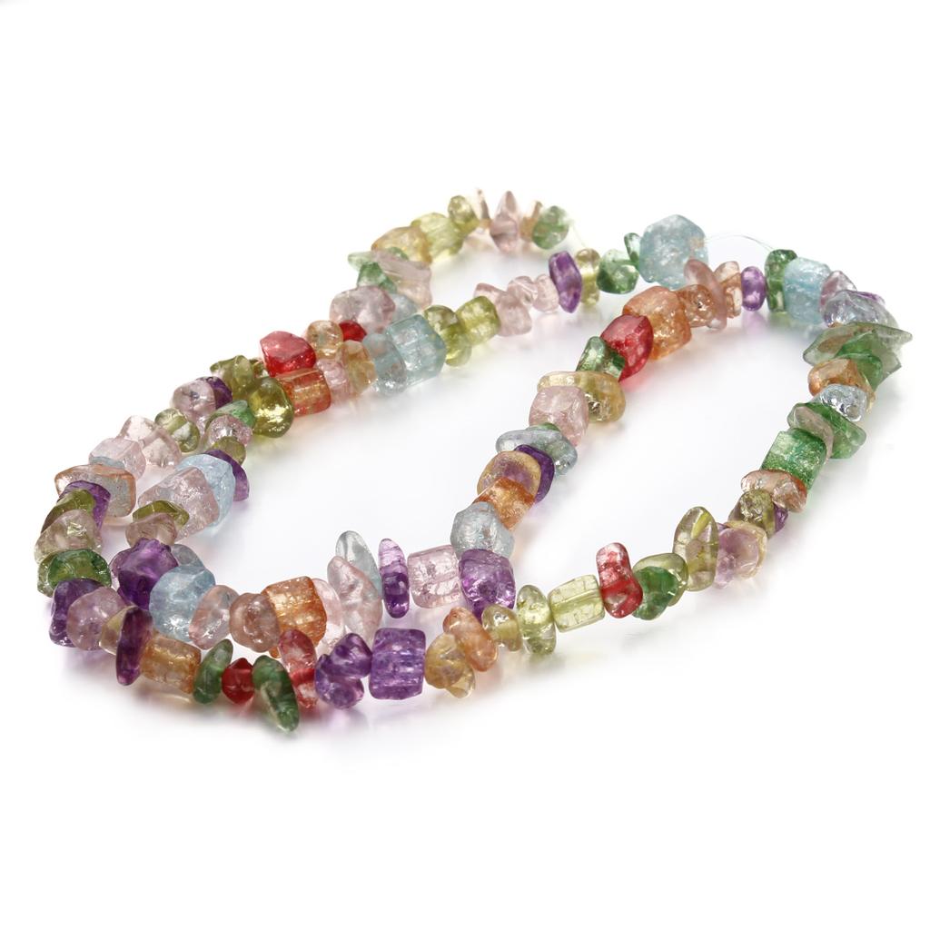 1 Strand Crystal Beads 8X5mm Colorful Irregular Gravel Glass Loose Spacer Beads For Jewelry Making DIY Bracelet Necklace Finding