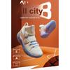 Li Ning All City 8 Cloud Shock Absorption Rebound Mid-Top Basketball Shoes Men Basketball Shoes White Blue YKBS114-45