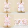 Adorable Plush Bunny Keychain With Bow Cute Rabbit Doll Bag Charm Soft Toy 17cm