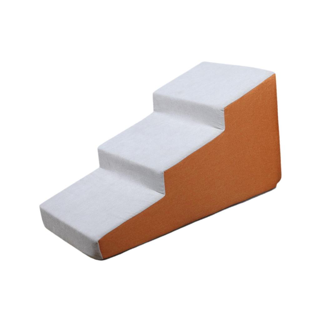 Dog Stairs Ramp Sponge Cloth Anti Slip Folding Steps Indoor Pet Ladder for Older Dogs and Cats High Bed Sofa Access