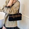 Korean Retro Suede Underarm Bag Autumn Winter New Fashi Shoulder Bag Large Capacity Commuter Handbag