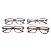 Men's and Women's New Anti-blue Light Farsighted Glasses Retro Square Frame Ultra-light High-definition Presbyopia Glasses +4.0