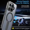 KEYSION Hollow Heat Dissipation Magnetic Case for Xiaomi 17T Pro 5G Cooling Hide Stand Shockproof Phone Cover for Xiaomi 17T 5G