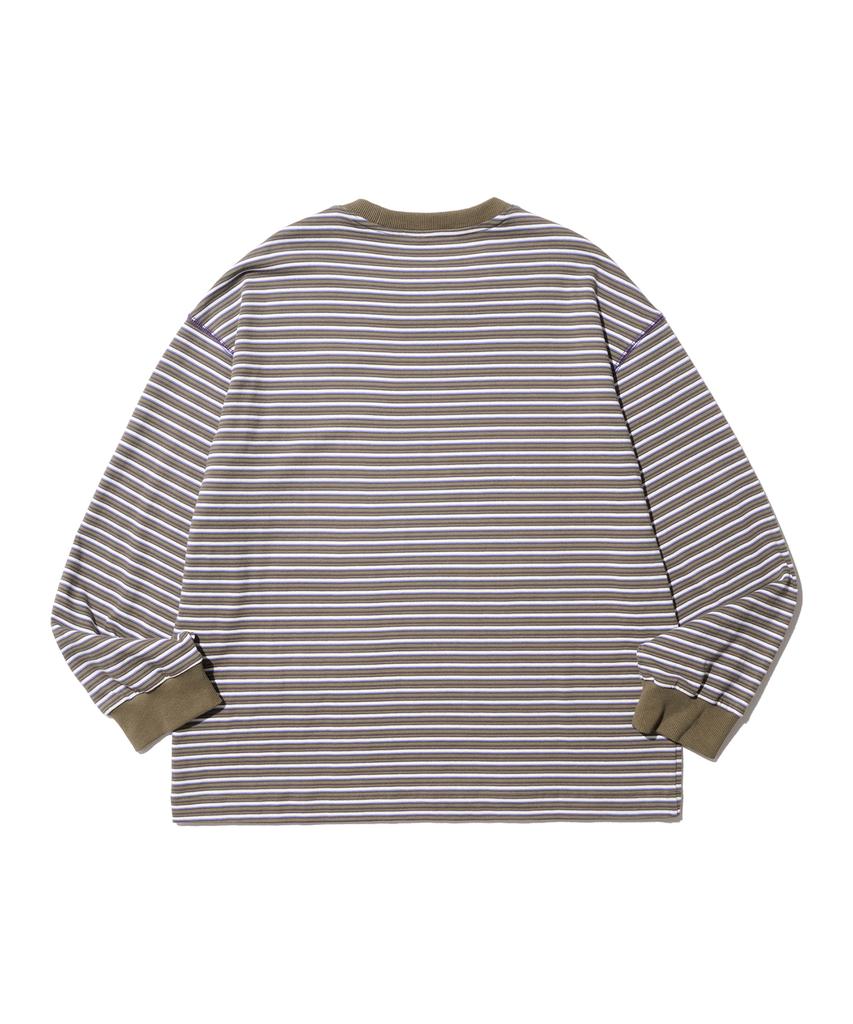 NONTYPE Multi Stripe Long Sleeve (Khaki)