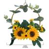 Simulated Sunflower Wall Decoration Metal Wreath Iron Flower Wall Decoration Home Garden Living Room or Hotel Decor Supplies