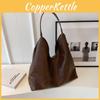 Solid Color Simple Large Capacity Pu Leather Women Shoulder Bag Autumn For