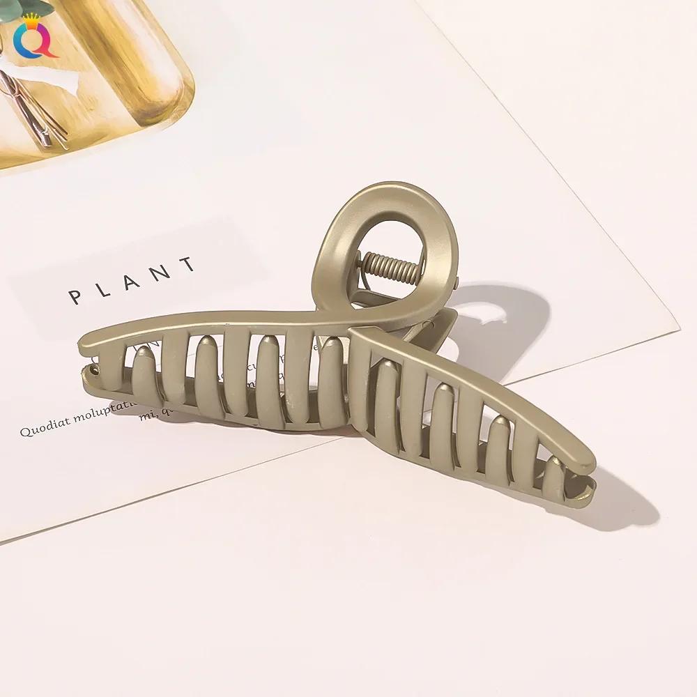 11cm Women Hair Clip Cross Matte Hairpin Fashion French Elegant Hairgrips Large Hair Claw Clips Girls Korean Hair Accessories