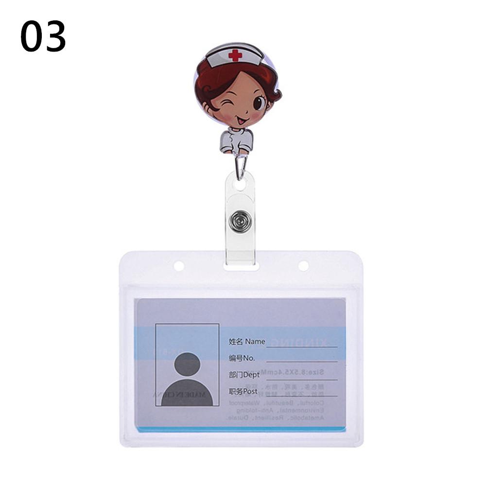 Badge Holder Clip ID Card Aluminum Name Card Holder Retractable Badge ID Badge Holder Nurse Doctor