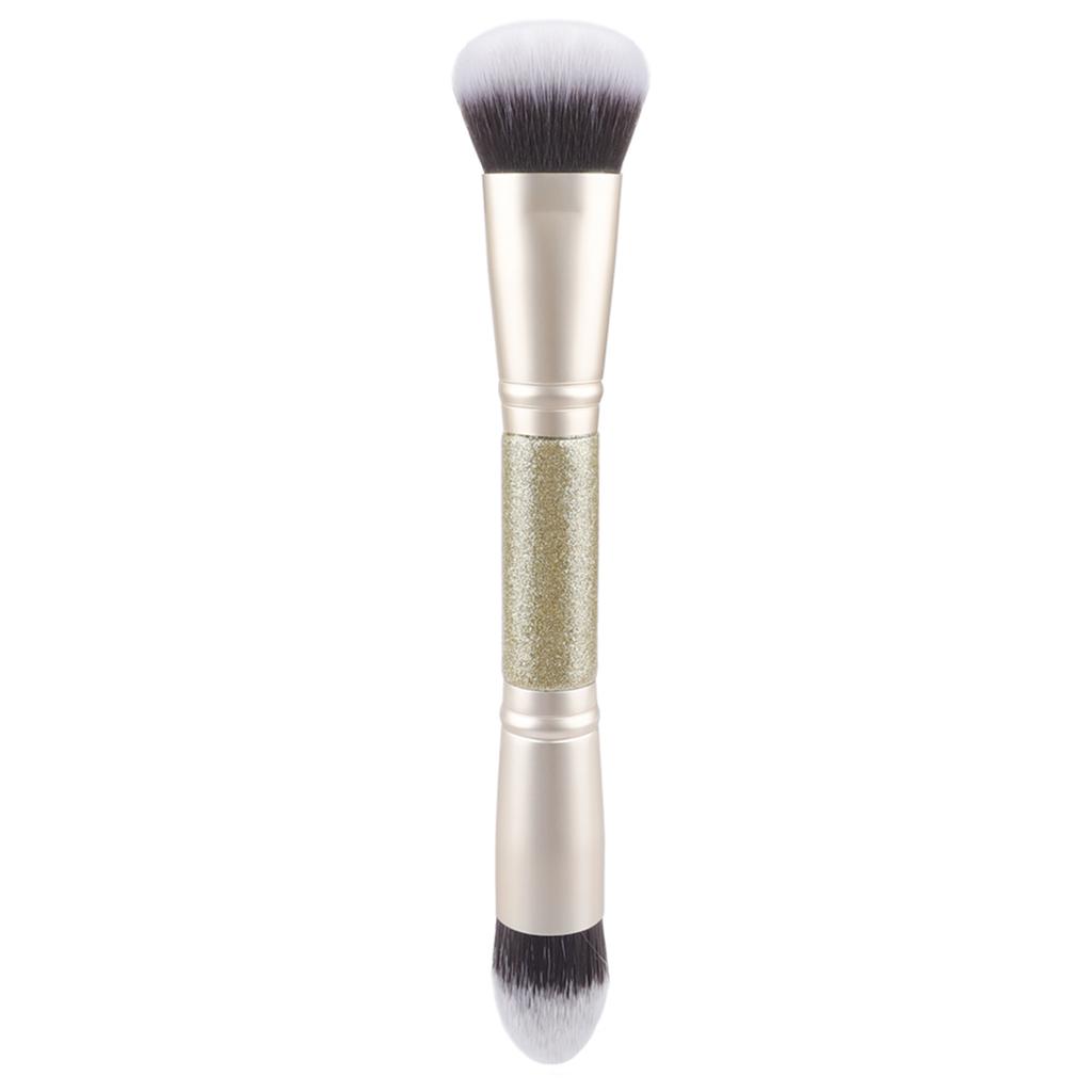 1PCS Double-Ended Foundation And Contour Brush Set Soft Synthetic Bristles for Powder Buffer Blending Duo Face Brushes