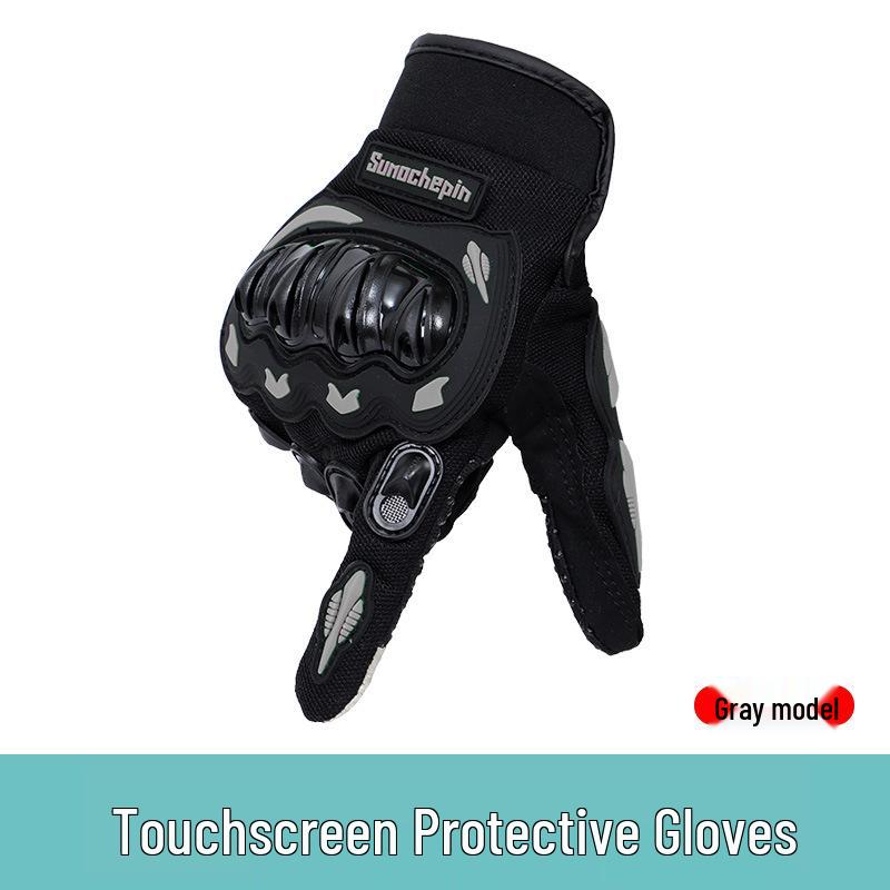 Men's Four-Season Motorcycle Riding Gloves – Anti-Fall, Cold-Proof, and Breathable for All Weather
