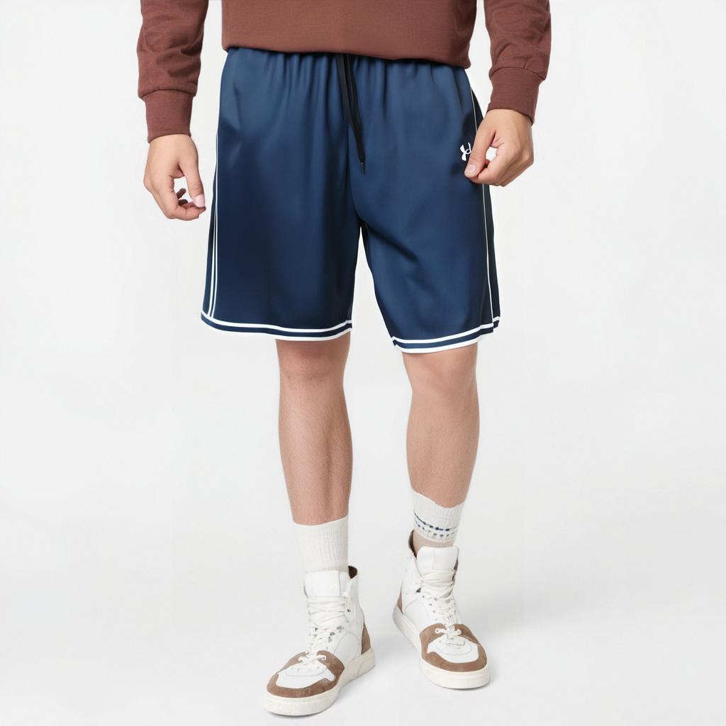 Under Armour Stylish Simple Versatile Basketball Knit Casual Shorts Men Shorts Navy-Blue 25500222-409