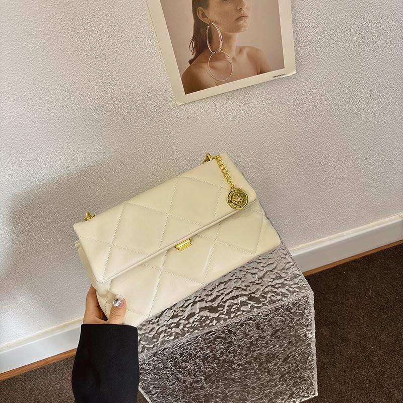 Small Square Bag Autumn New Fashion Diamond Chain Bag Women's Bag Niche Shoulder Messenger Bag Tide