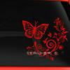 New Butterfly Flower Car Stickers Car Body Car Styling Removable Waterproof Stickers