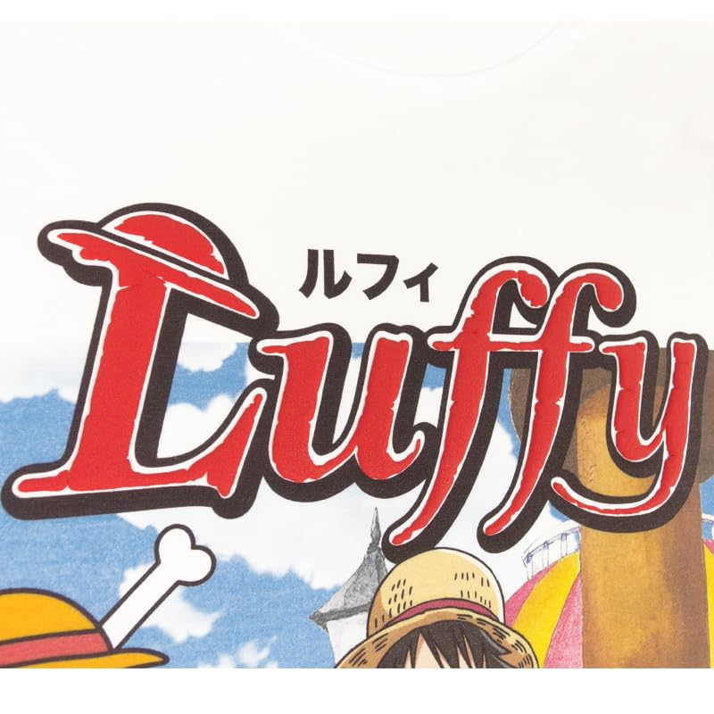 EVERSOUL ONE PIECE Sombrero de Paja Corto Talla de Personaje L Camiseta, Manga, LUFFY, Sanji, Luffy, Chopper, Nami, Piratas, Zoro, Merchandising, Anime, Hombre,