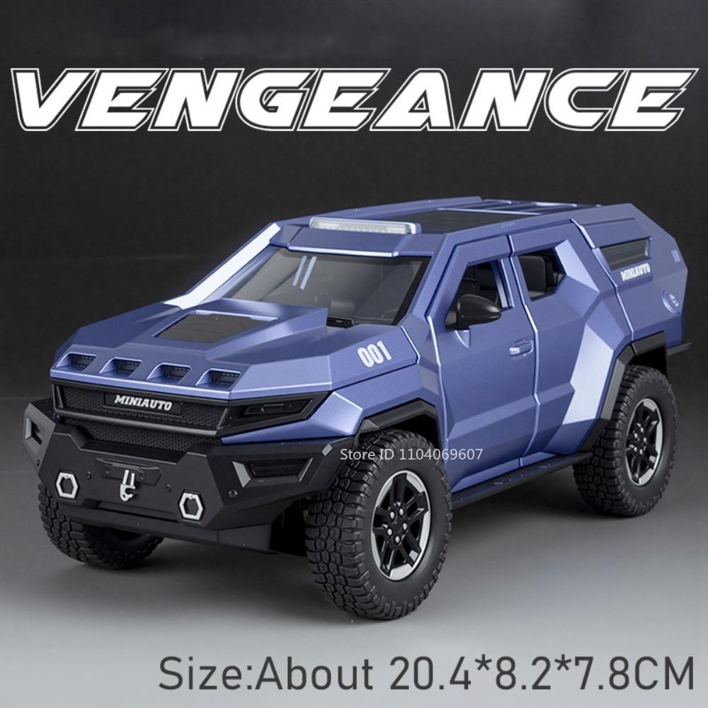 1:24 Rezvani Vengeance Toy Model Off-road Cars Alloy Diecast Shock Absorption Doors Opened Sound Light for Boys Educational Toys