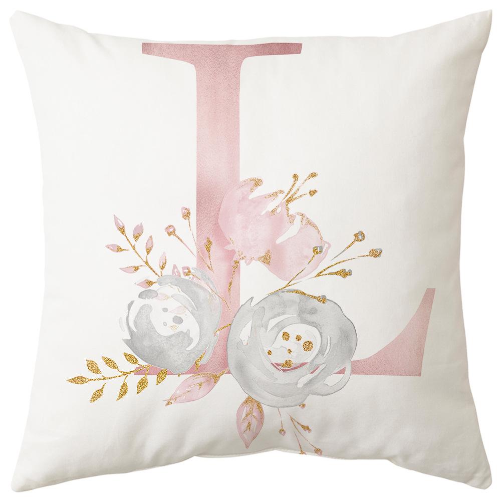 Pillow Cover Letter Valentine's Day Living Room Sofa Pillow Car Waist Pillow Pillow Cover Bedroom