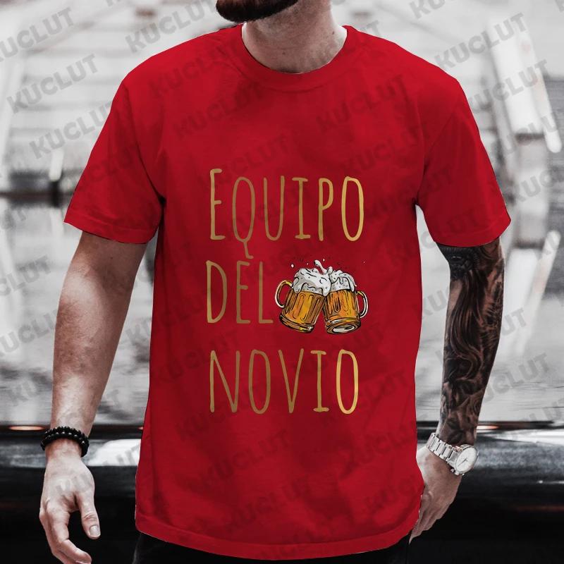Evg Future Team Bräutigam Herren T-Shirt Spanisch Junggesellenabschied T-Shirts Hochzeitsoberteile Vatertag Bier Grafik T-Shirt