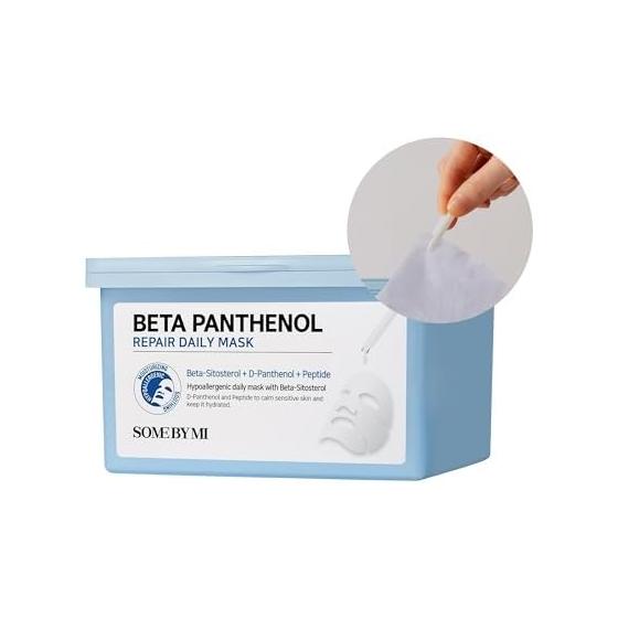 SOME BY MI BETA PANTHENOL REPAIR DAILY MASK 30 pieces 370ml BETA PANTHENOL REPAIR DAILY MASK 30EA Soothing Moisture Nourishing Skin Care Moisturizing