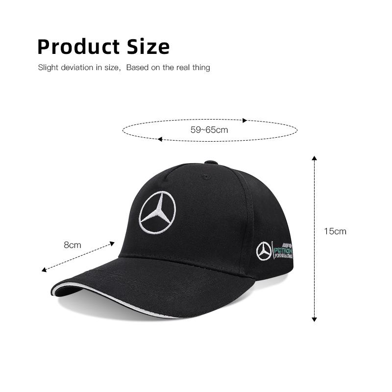 Black & White Two Embroidered Baseball Cap Colors Casual Outdoor Sun Hat For Mercedes Benz AMG E S C A B Class GLE GLS CLA CLE CA1