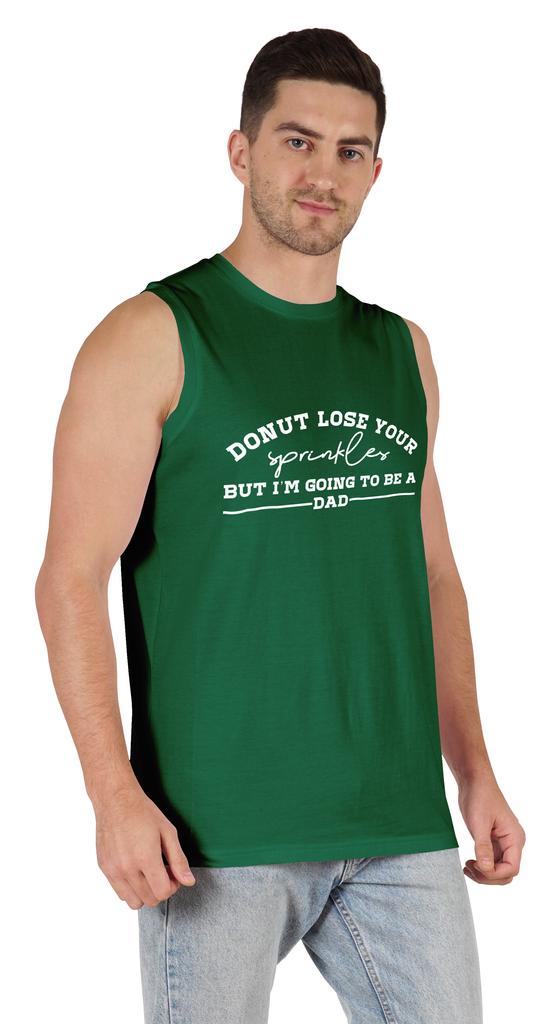 Inkmeso Men  s Tshirt   Donut Loose Your Sprinkles But I  m Going To Be A Dad   Graphic Tshirt For Pregnancy