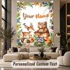 Forest Nature (40) Theme Custom Tapestry Personalized Custom Name Text Wall Hanging Tapestry Home Decor Background Cloth