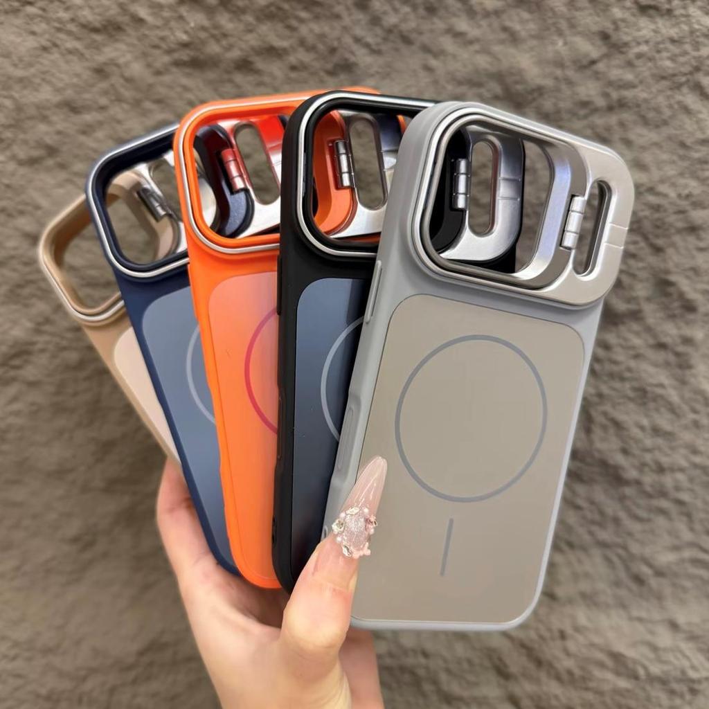 IPhone17PROMAX Skin-sensitive Fine-ring Magnetic Mobile Phone Case Is Suitable for Apple 16 Lens Bracket Anti-fall Protective Cover