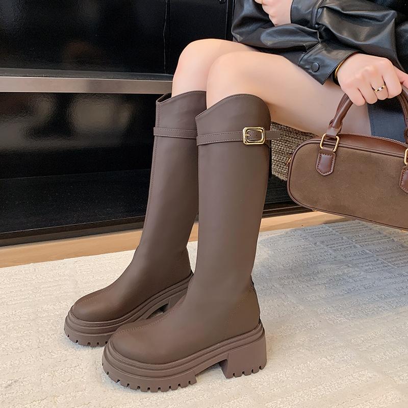 

Men Women Winter Casual Plus Size Boots RoundToe Fashionable New Casual PlusSize Round Toe Square Heel Knight Sexy Thick Soled 35