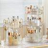 Rotating 2-Tier Vanity Makeup Organizer Cosmetics Skincare Perfume Lipstick Storage Rack