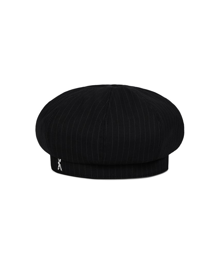 Bajal Va Cubic Stud Octagon Beret Black