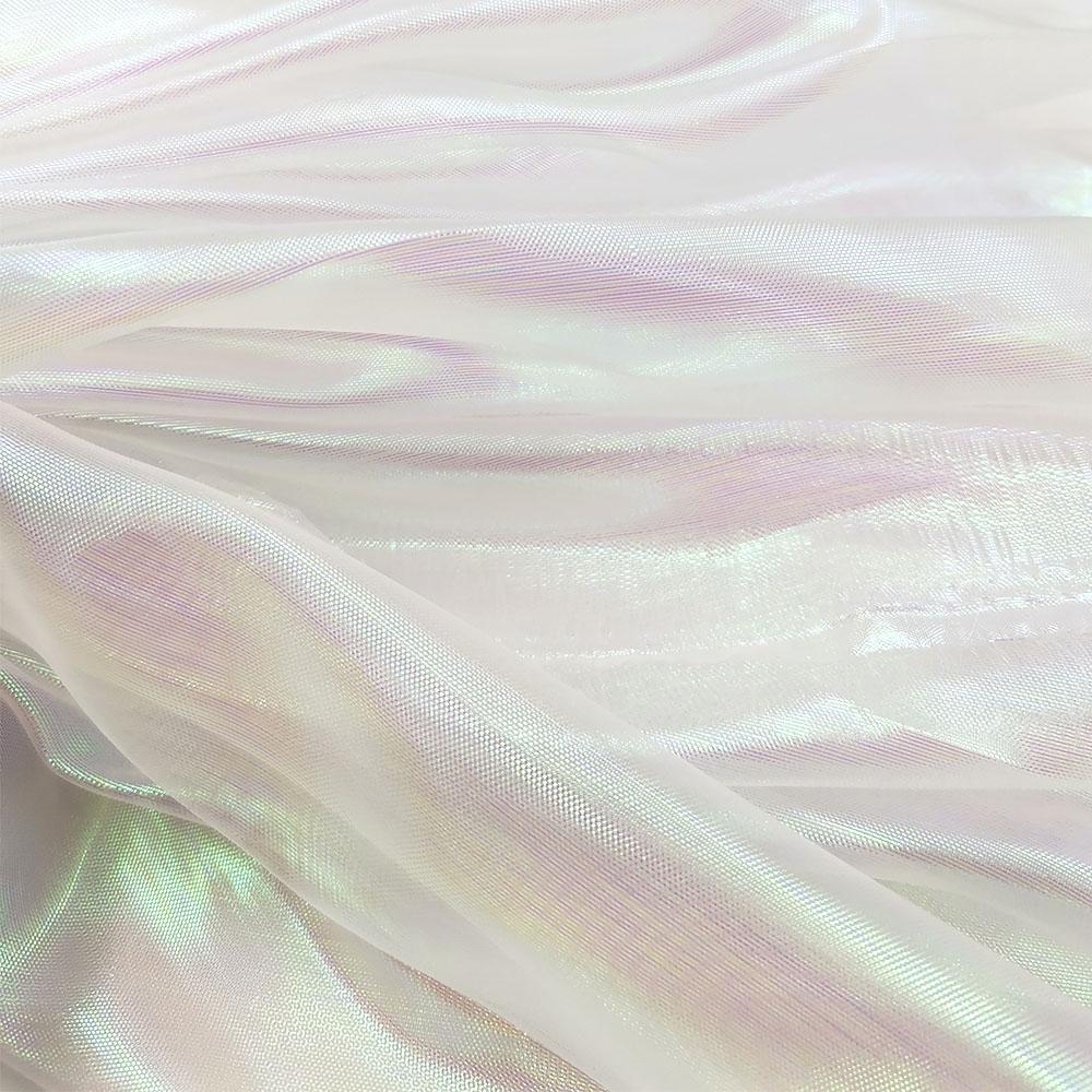 100x150cm Holographic Fluorescent Voile Organza Tulle Fabric Shiny Gauze for Wedding Decor Stage Costumes Doll Clothes DIY Craft