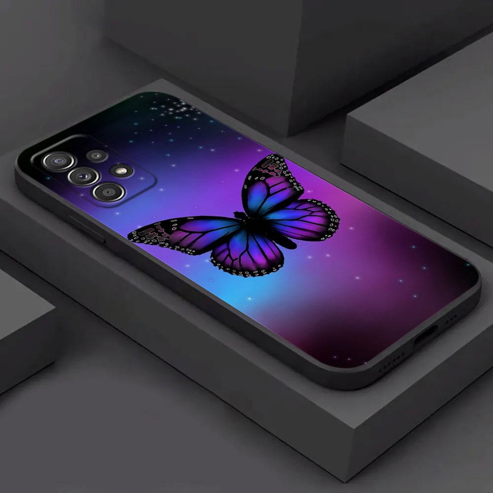 

Pink Butterfly Love Black For Samsung Galaxy A56 Case A54 A52 A53 5G A36 A34 A35 A33 A32 A50 A72 A73 A26 A25 A16 Case Soft Cover Samsung A71 5G