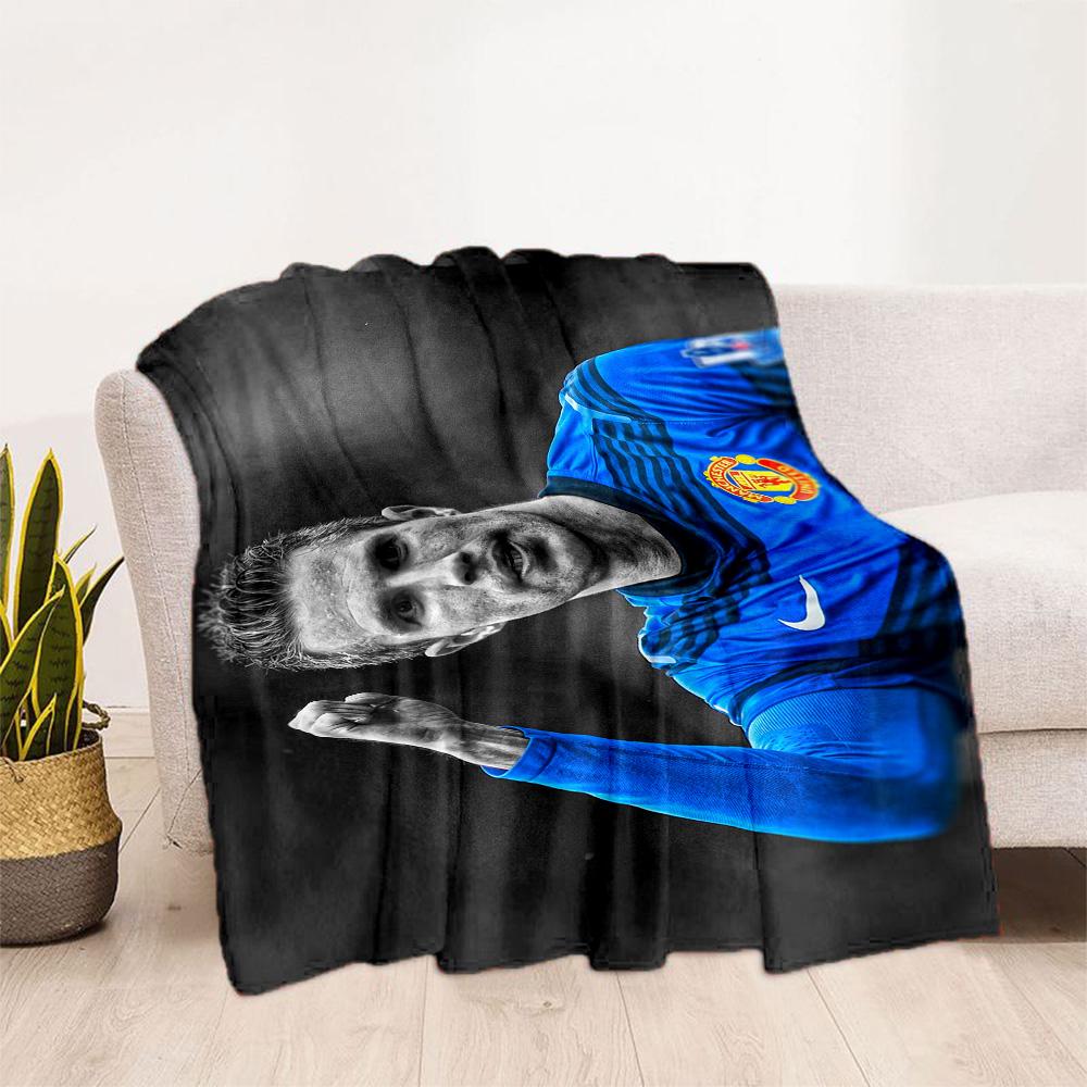 Football Player Celebration Blanket Durable Comfort Great for Office Chair Livingroom Office Four Seasons Universal Digital Print
