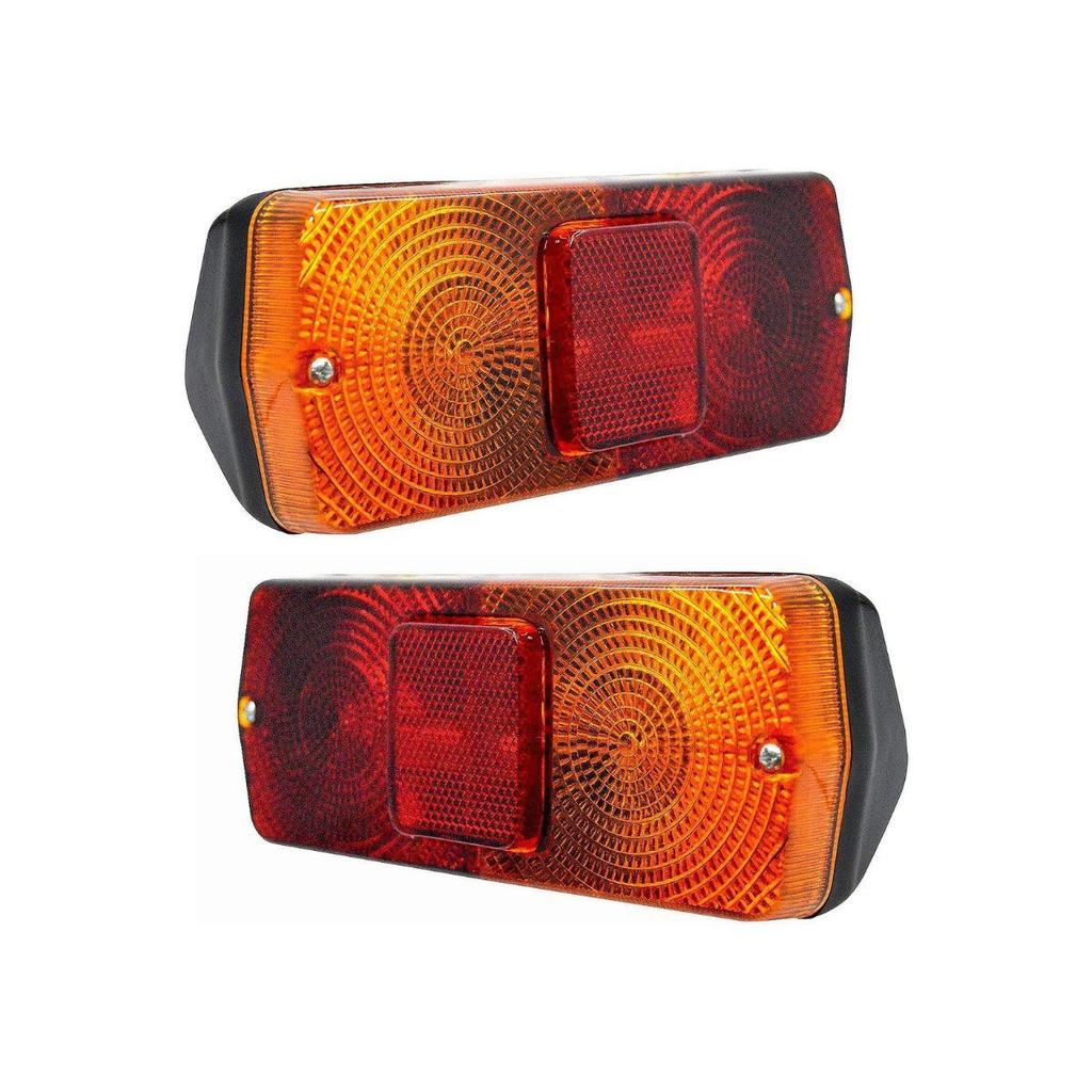 APSMOTIV Front and Rear Lamp Tail Lights Assembly with 12v Bulbs for Massey Ferguson Tractor 230 240 250 265 290 365 375 390 398 399 560 565 575 59