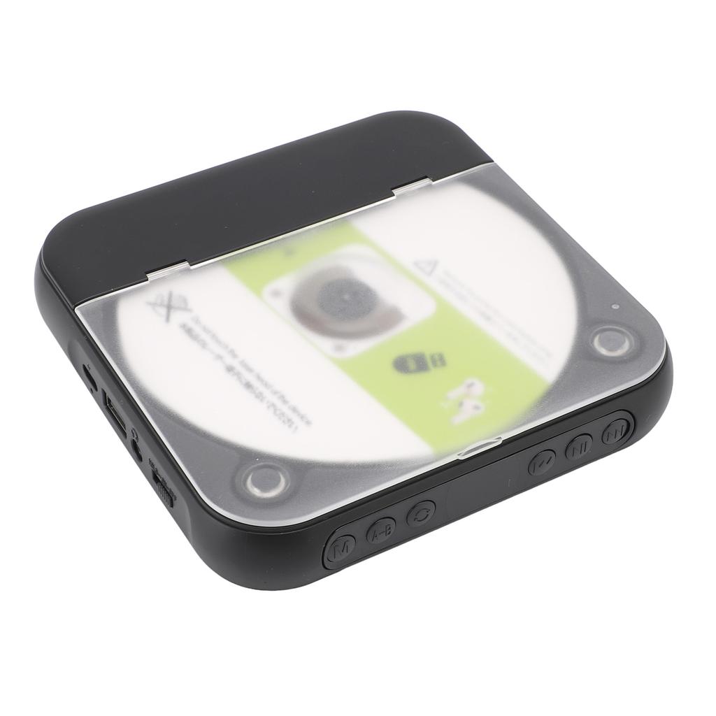 Portable CD Player BT Retro Style Double Speakers Music Player Support CD USB AUX Input for Home