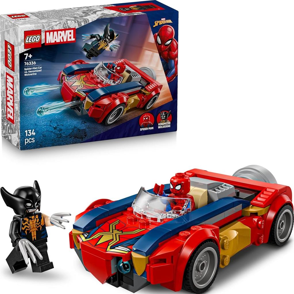 LEGO Marvel Spider-Man Wolverine Transformed into Venom Battle 76336 Toy Boys Girls Toys Birthday Present Blocks 7 Years Old 8 9 Elementary School 134