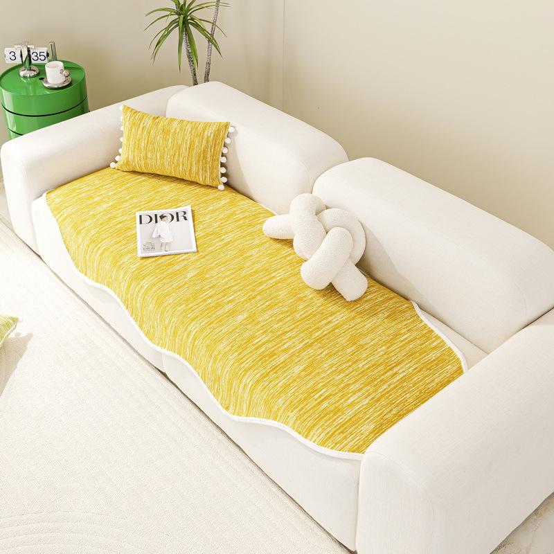 Special-Shaped Sofa Cushion Universal In All Seasons  New Sofa Cover Cloth Anti-Cat Scratch Solid Color Simple Straight Row Sofa Seat Cushion