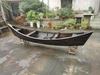 European Wooden Boat Model: Decorative Flower Boat Ornament for Landscaping and Water Tourism.