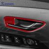 Real Soft Carbon Fiber Sticker For Hyundai Tucson NX4 2022 2023 2024 2025 2026 2027 Car Interior Door Dandle Frame Interior Trim.