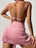2025 Sexy Three-Piece Bikini Swimsuit with Mesh Skirt for Women