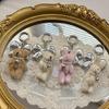 Fashionable Plush Bear Keychain Phone Charm Unique Keyring Cartoon Bag Pendant Accessory for Purse Wallet Handbag