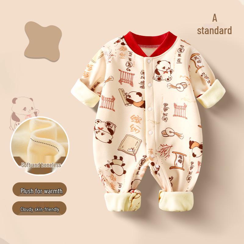 

Новонароджений Флісовий Ромпер - Унісекс Весняно-Осінній Цілісний Піжамний Комбінезон для Хлопчиків та Дівчаток 66cm