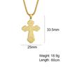 UC IC XC Punk Eastern Orthodox Cross Pendant Necklace Steel Serbian Religious Amulet Man Necklaces Christian Prayer Jewelry