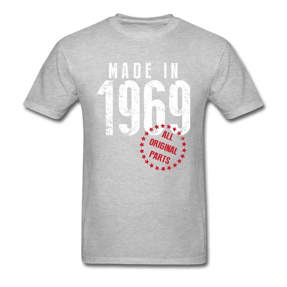 Vintage Creative Father's Tshirt Made In 1969 All Original Parts Pure Cotton Breathable Casual T Shirt Prevalent Tops & Tees Men