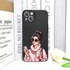 Girl Women Coffee Miss Phone Case for Iphone 16 12 11 14 13 15 Pro Max Mini X XS XR SE 7 8 16Plus Fashion Lady Female Soft Cover