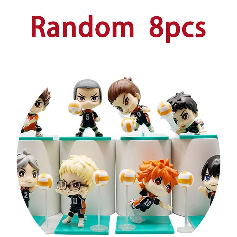 2pcs-8pcs/set Haikyuu!! Anime Model Doll Volleyball Boys Action Anime Figures Model Toys Fans Collectible Gifts